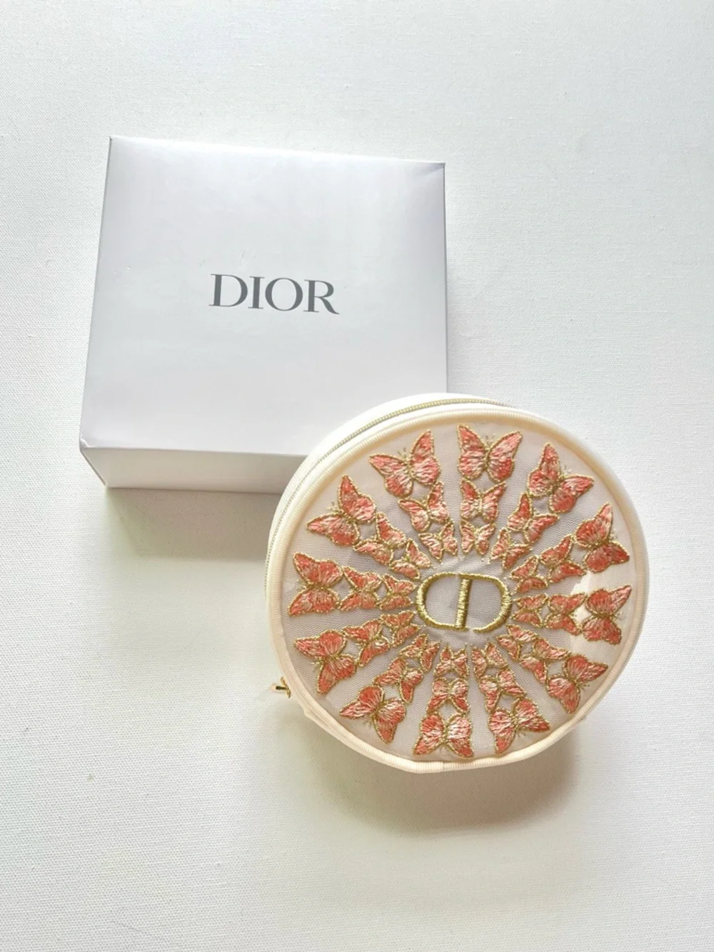 Christian Dior Beauty Butterfly Makeup Bag Embroidered